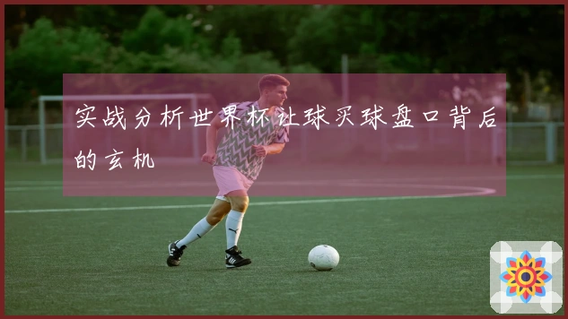 实战分析世界杯让球买球盘口背后的玄机